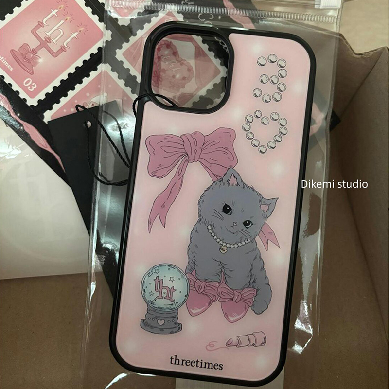 Heels - Koreaanse roze strik hoge hakken katten