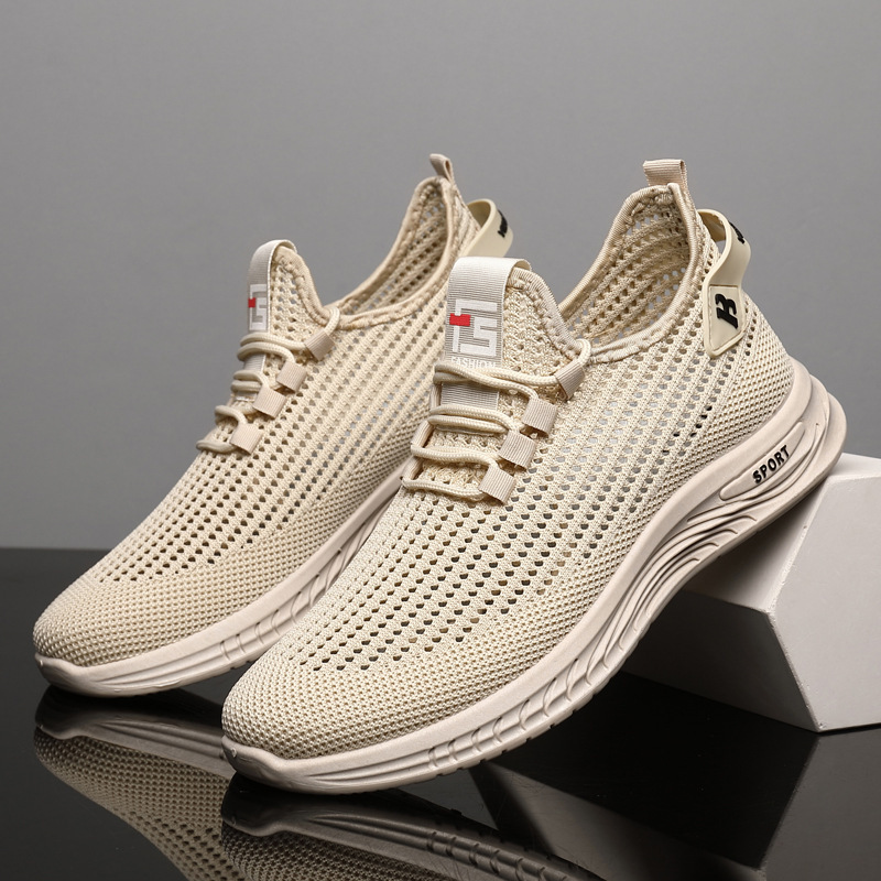 Shock Absorbing Gym Trainers - Lichtgewicht mesh gebreide sneakers voor heren,