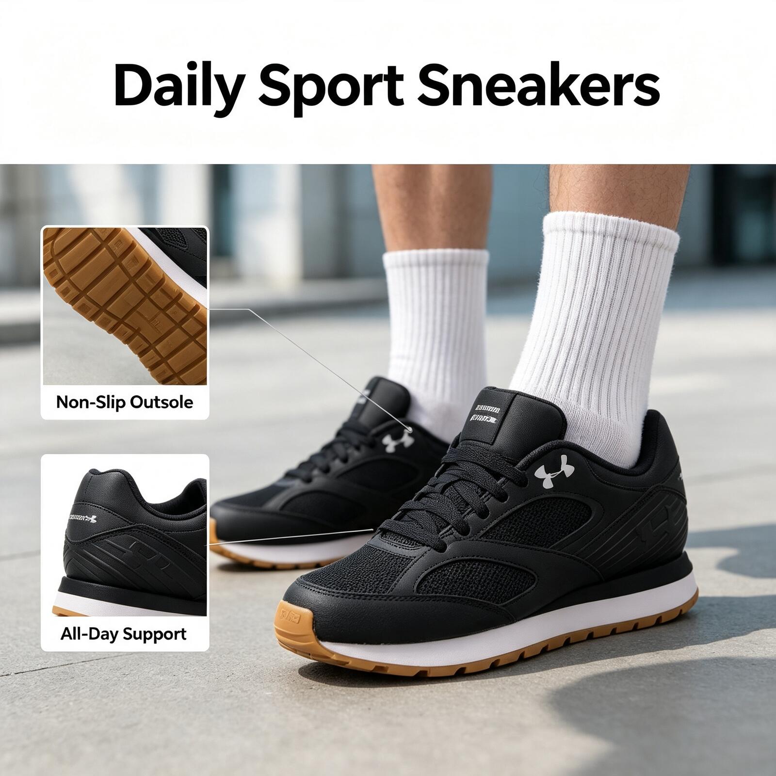 Air Cushion Jogger Shoes Men - Under Armour Jogger Minimalistische, veelzijdige, nauwsluitende,