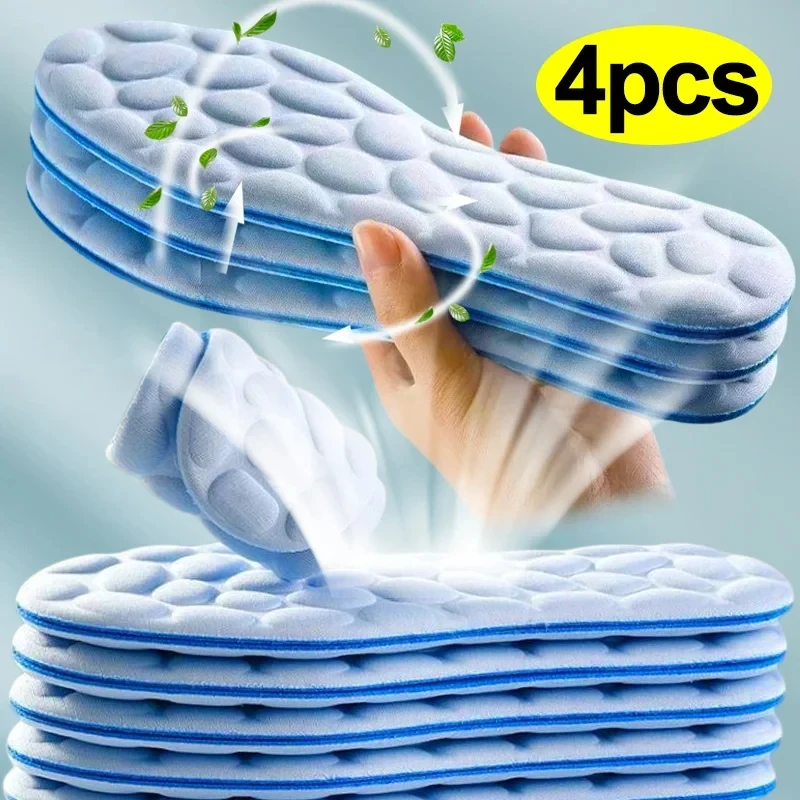 Breathable Mesh Athletic Shoes - 2/4 Stuks Zachte Massage Memory Foam