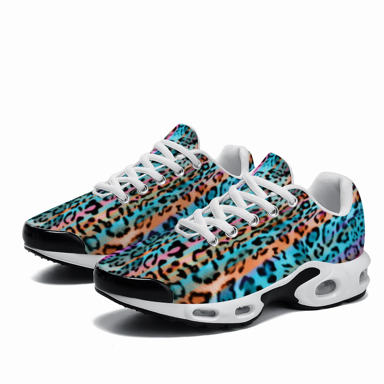 Aanpasbare blauwe luipaardprin - Breathable Mesh Athletic Shoes recensie en prijs