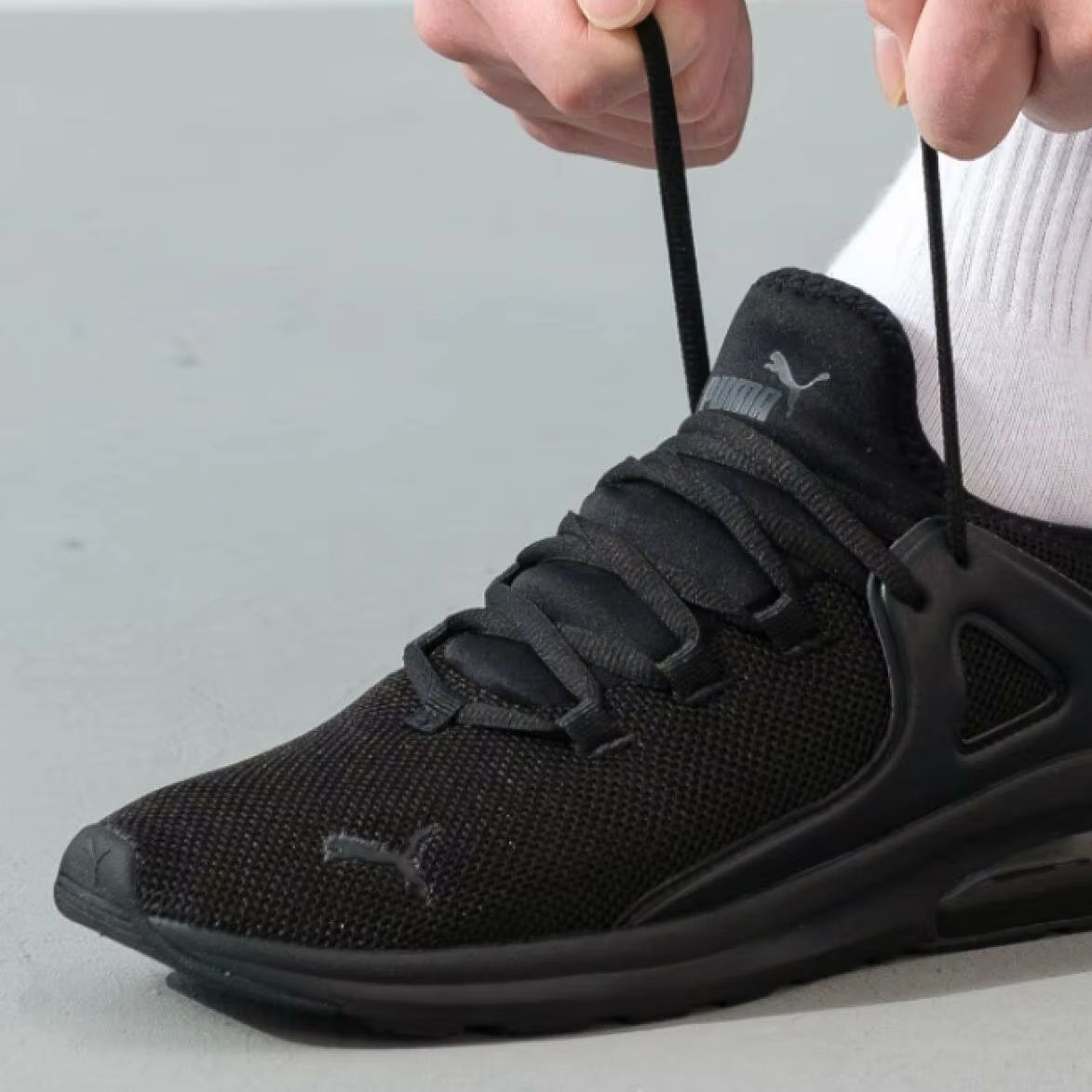 Puma Heren Casual Schoenen 385 - Knit Fabric Lace Up Sneakers recensie en prijs