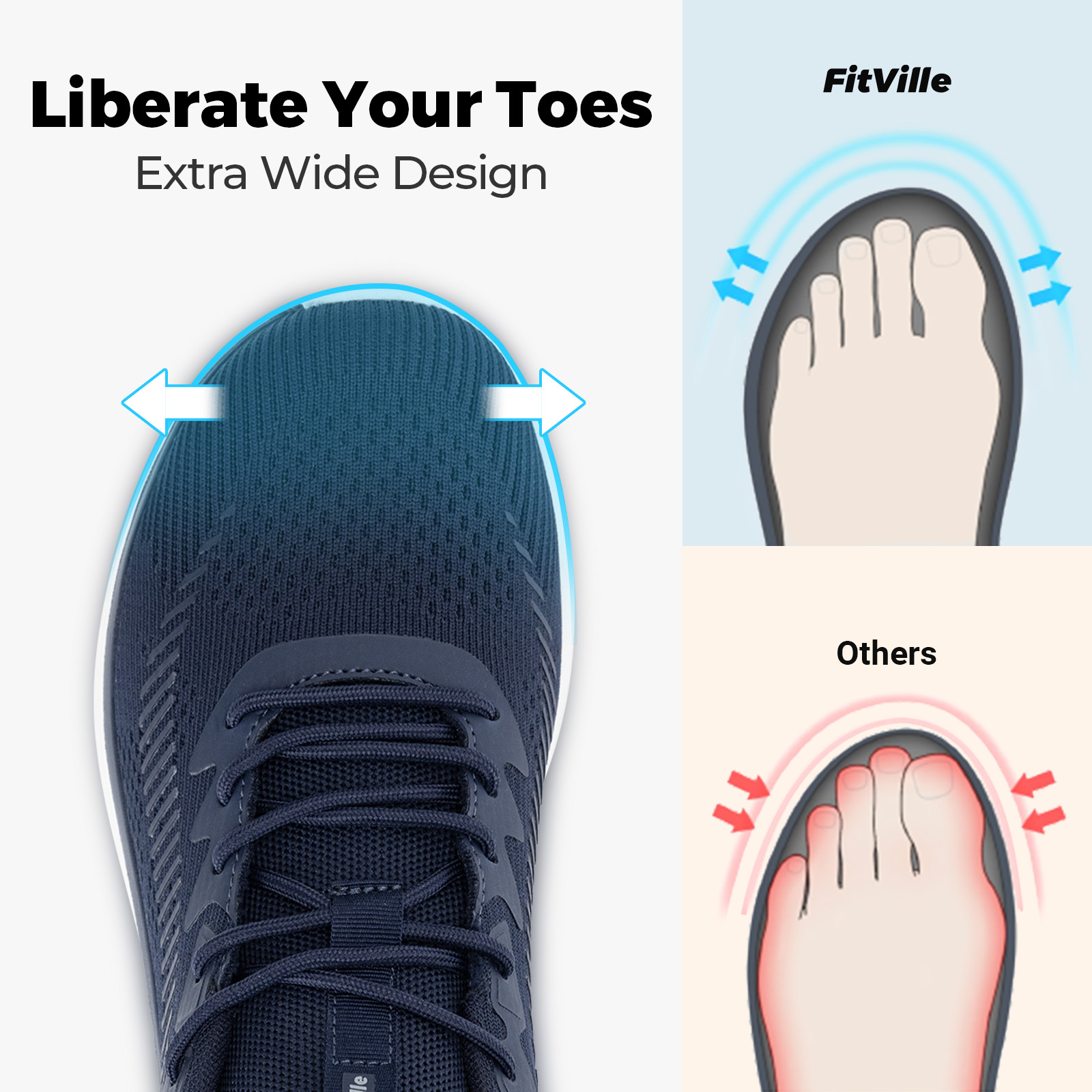 FitVille Herenwandelschoenen L - Breathable Mesh Athletic Shoes recensie en prijs