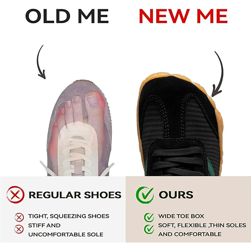 Wandelschoenen, blotevoeten sc - Wide Toe Box Running Sneakers recensie en prijs
