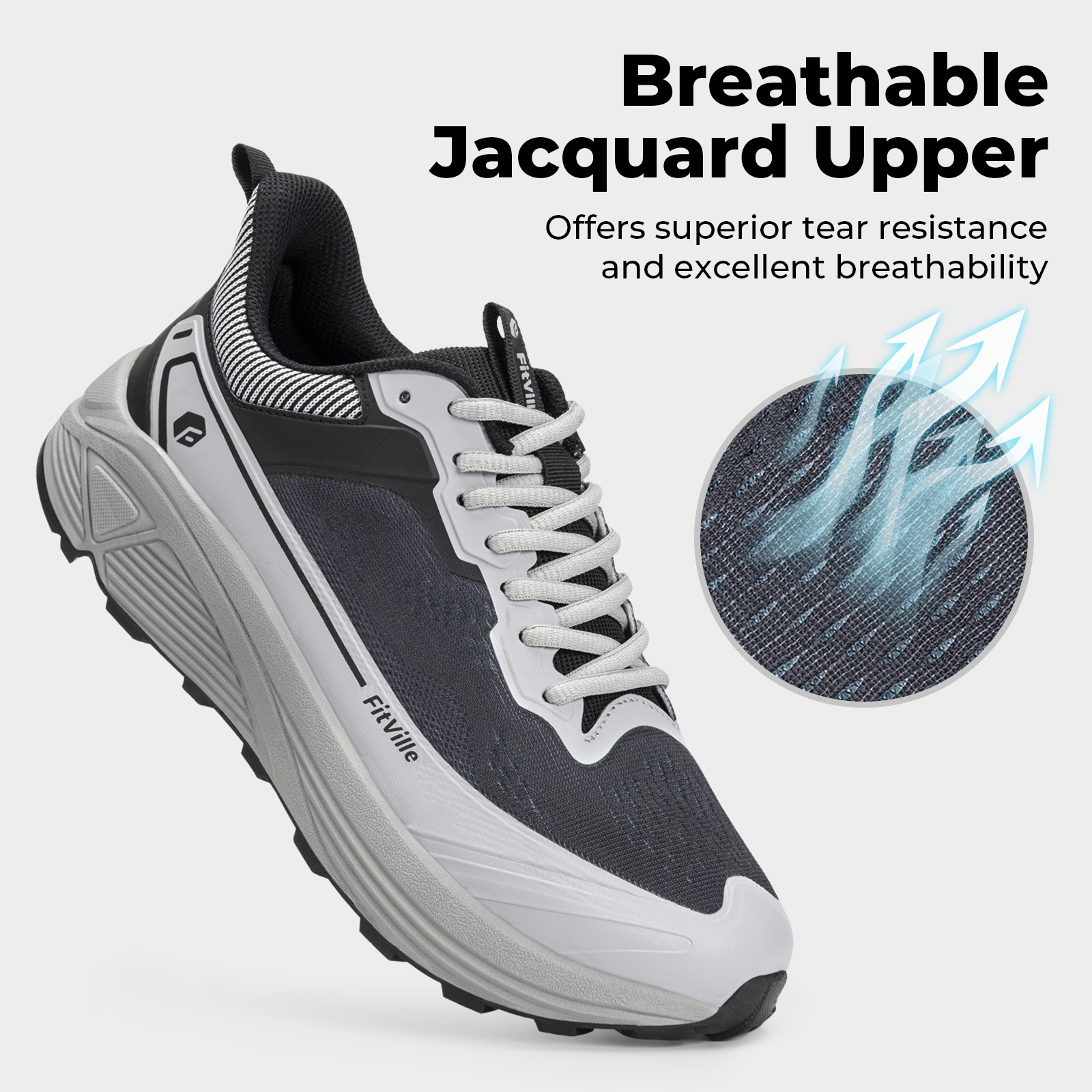 FitVille brede sportschoenen S - Anti Slip Trail Running Sneakers recensie en prijs