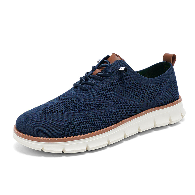 2026 Nieuwe Heren Ademend Gebr - Knit Fabric Lace Up Sneakers recensie en prijs