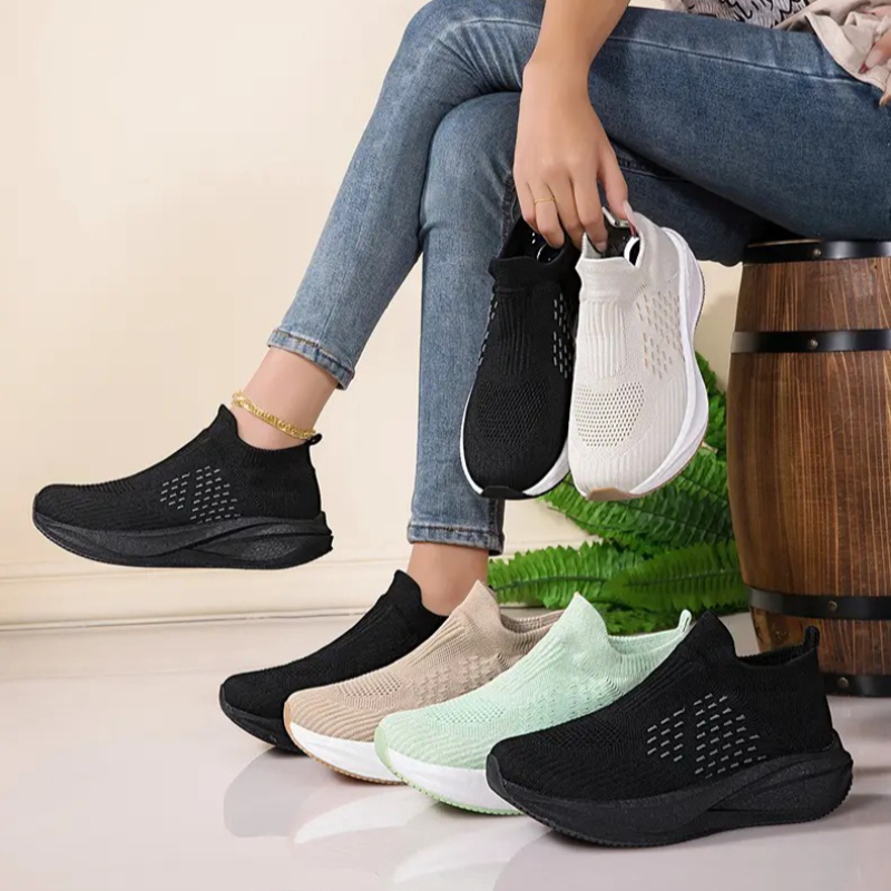 Unisex Slip-on Sock Running Sh - Knit Fabric Lace Up Sneakers recensie en prijs
